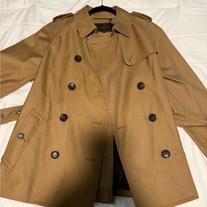 Woman’s Tan Double-Breasted Trench Coat